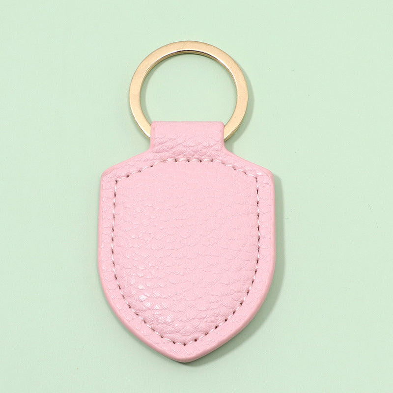 Wholesale Shield Leather Keychains